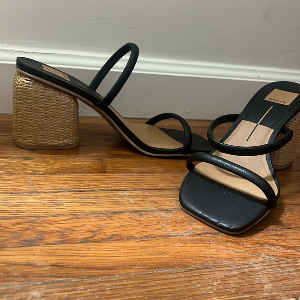 Dolce vita rattan heeled sandals